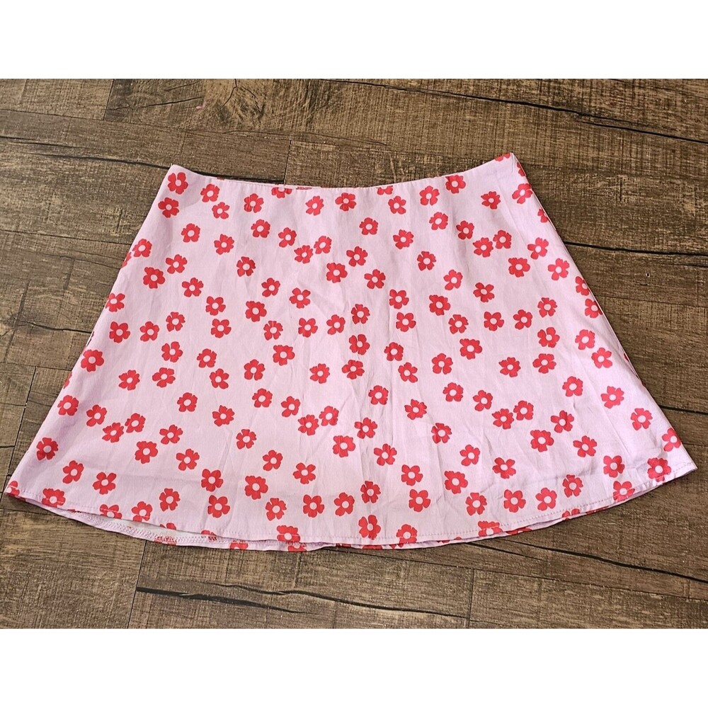 Princess Polly Olton Pink Floral Satin Mini Skirt